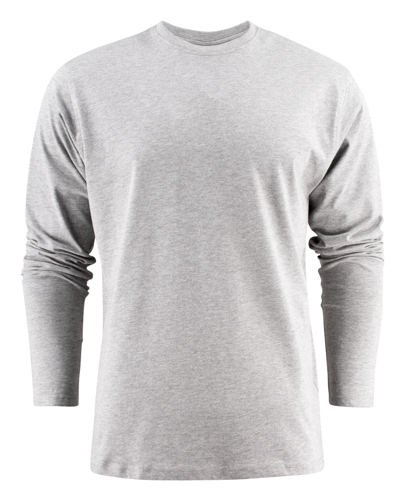 Heavy L/S T-Shirt Heren Grijs Mêlée 4XL